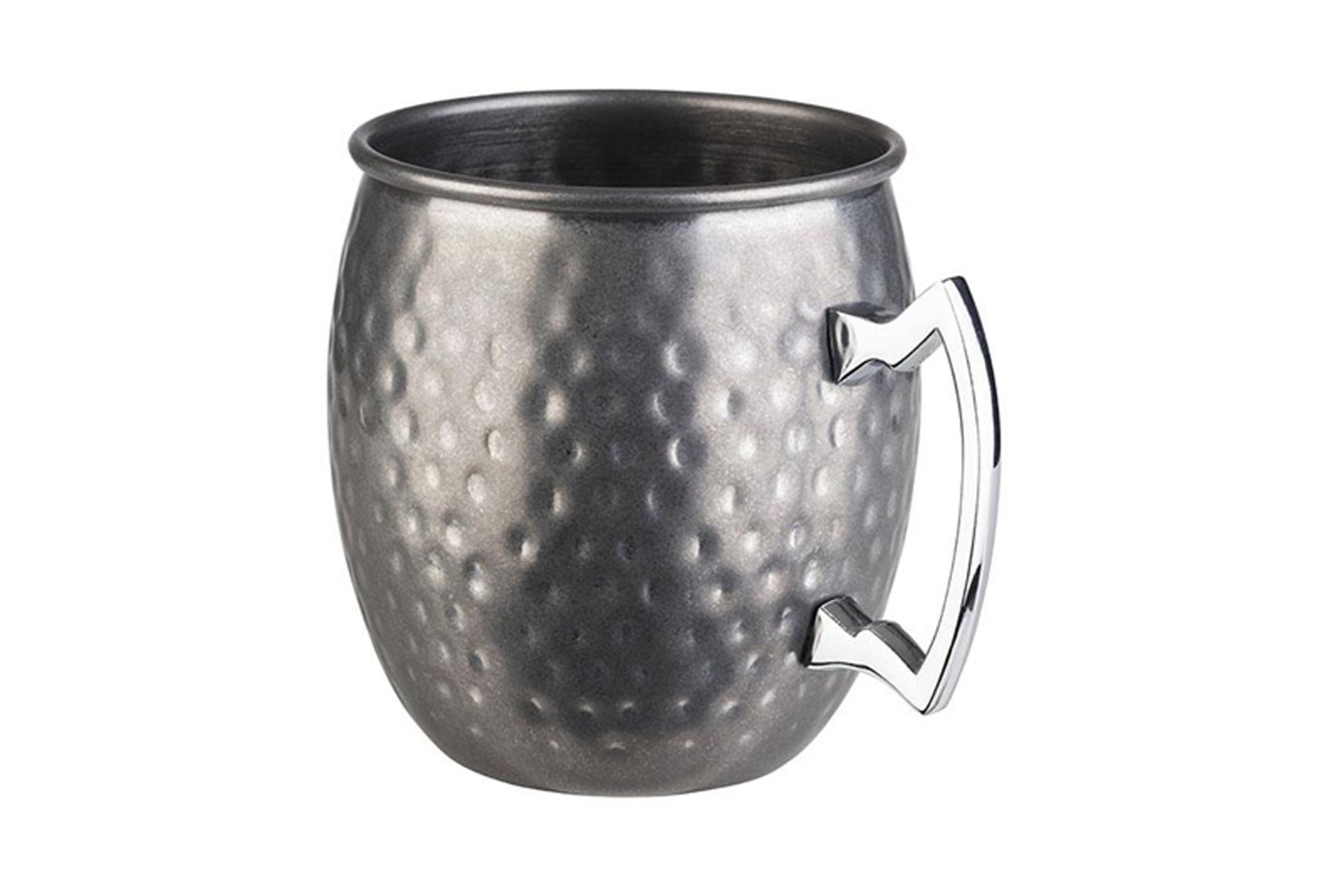BICCHIERE INOX colore argento superfice martellata