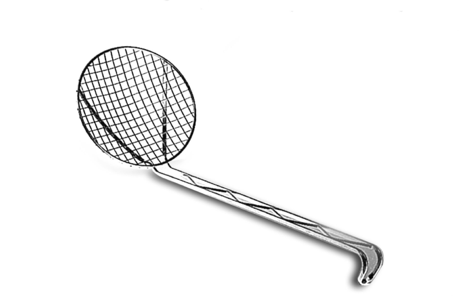 SCHIUMAROLA INOX MANICO IN FILO E PIATTINA