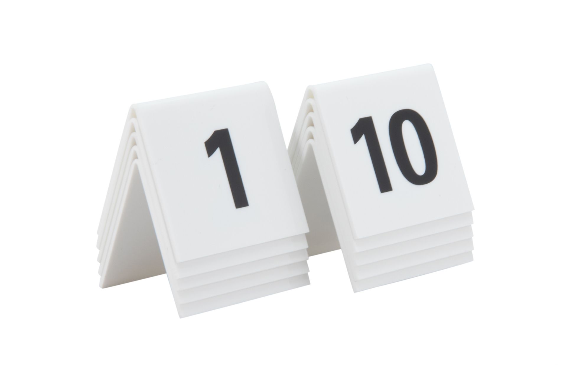 SEGNAPOSTO IN ACRILICO RIGIDO NUMERI DA 1 A 10