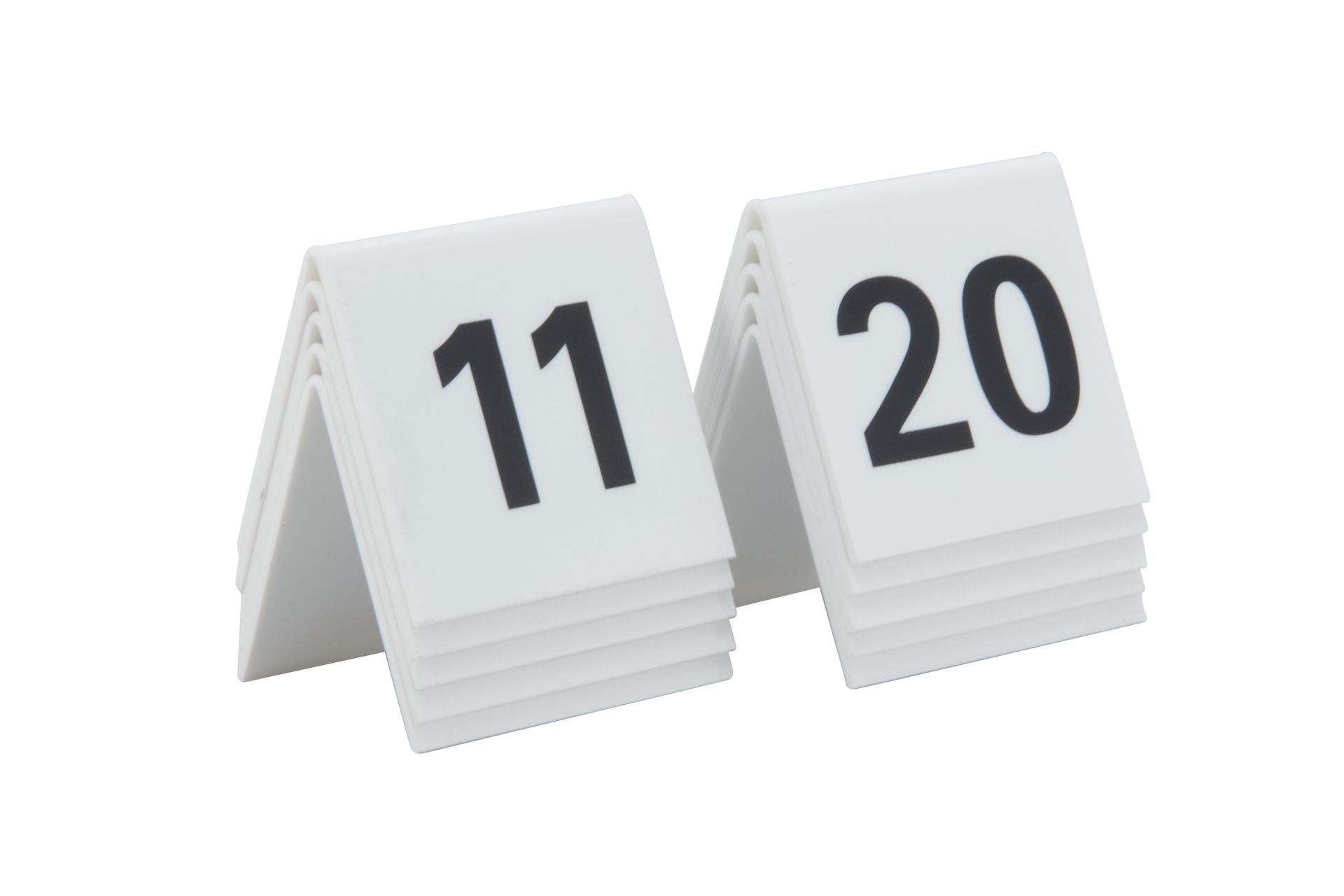 SEGNAPOSTO IN ACRILICO RIGIDO NUMERI DA 11 A 20