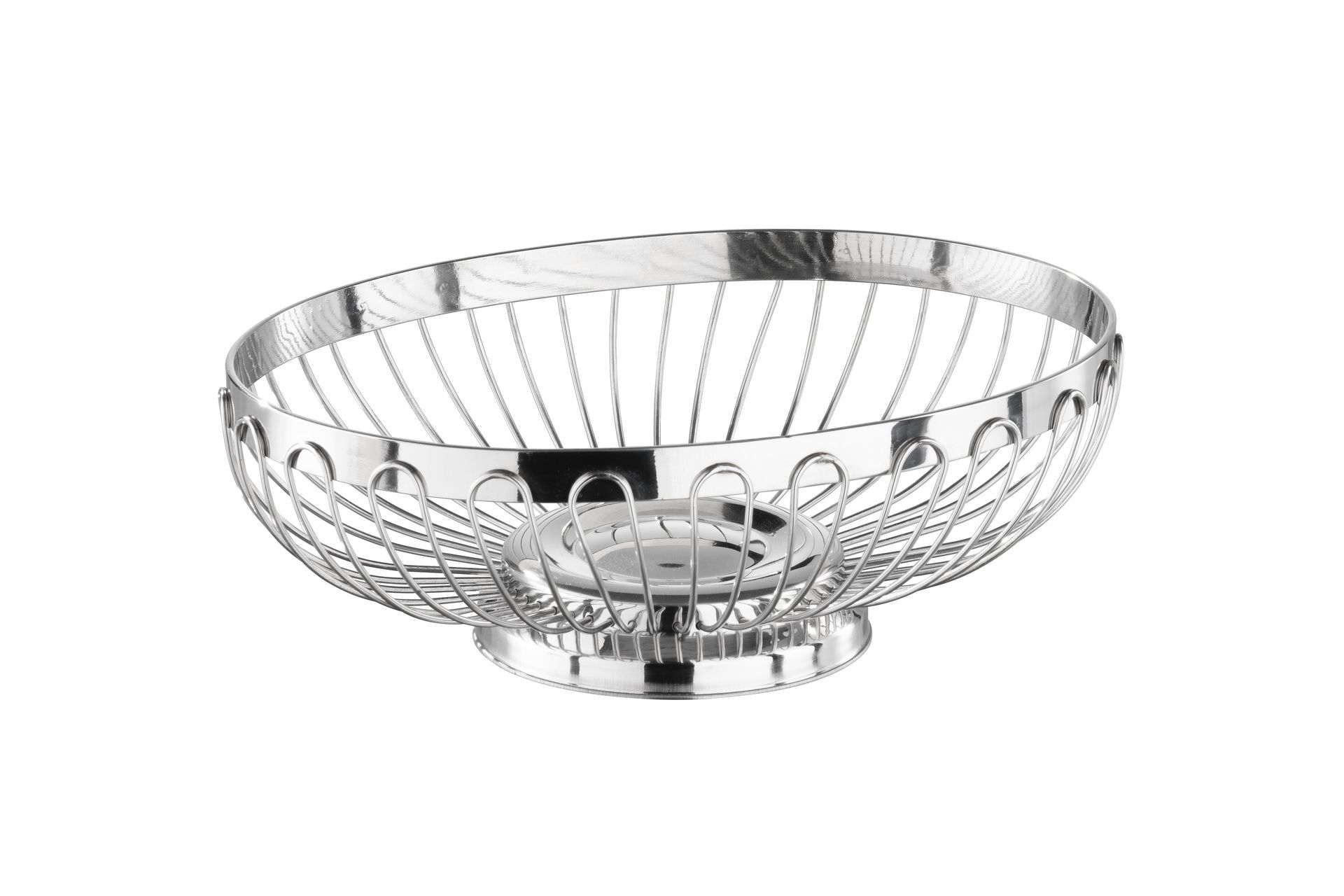 CESTINO PANE FILO INOX OVALE