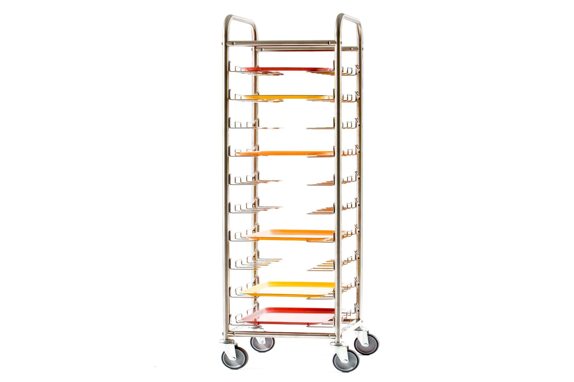 CARRELLO INOX RITIRO 10 VASSOI