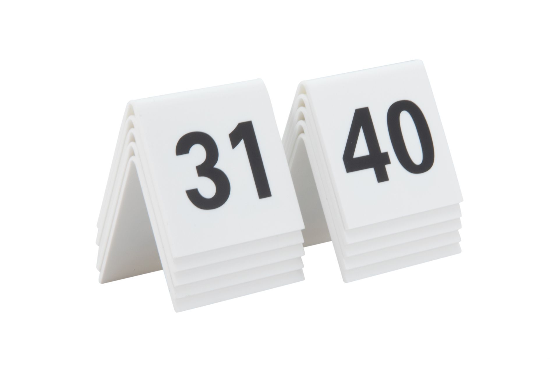 SEGNAPOSTO IN ACRILICO RIGIDO NUMERI DA 31 A 40