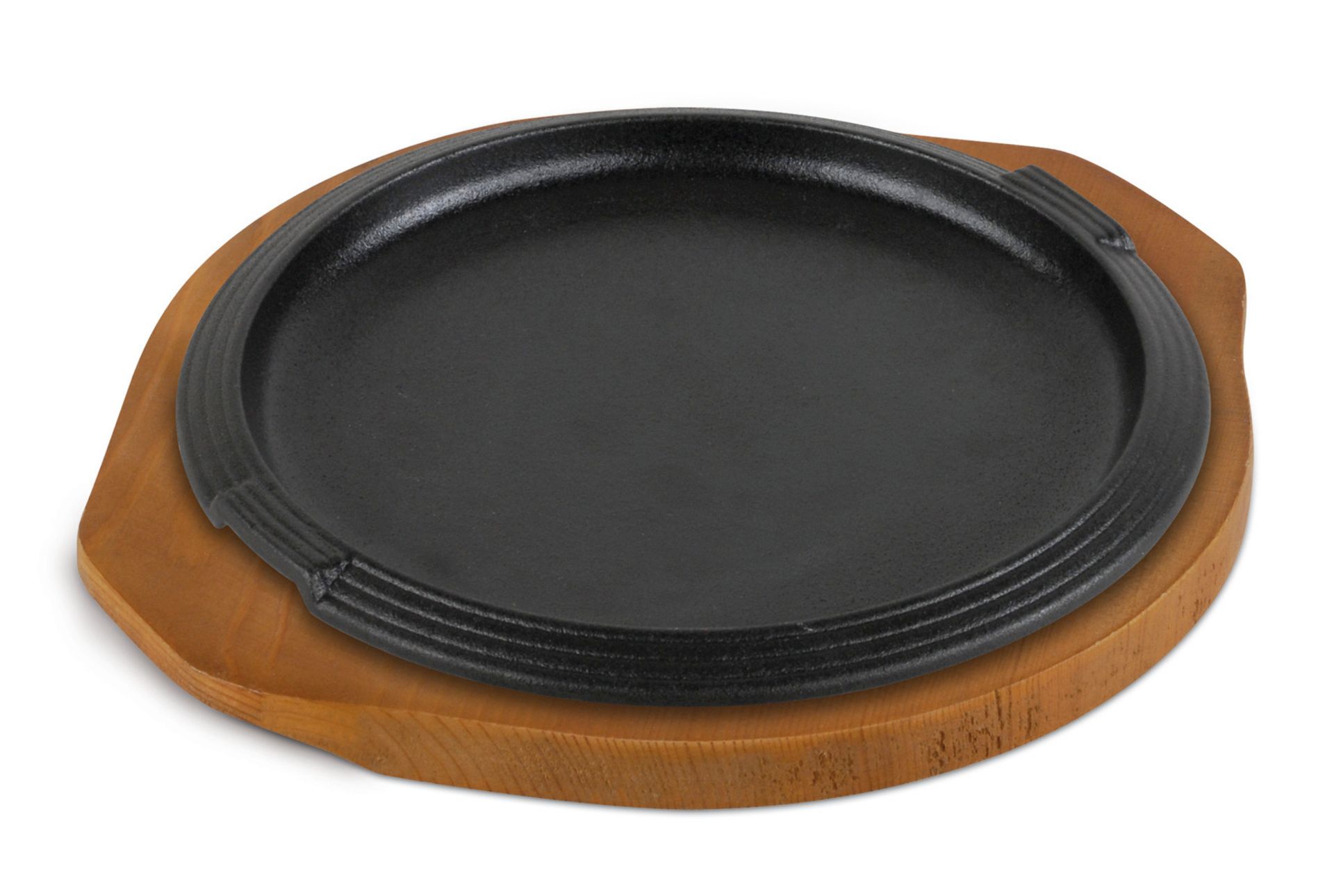 PIATTO TONDO CON BASE LEGNO
