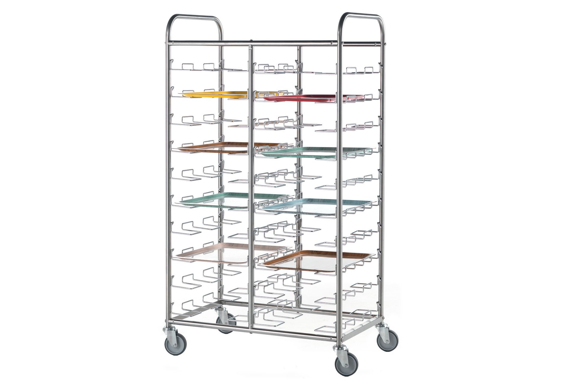 CARRELLO INOX RITIRO 30 VASSOI 