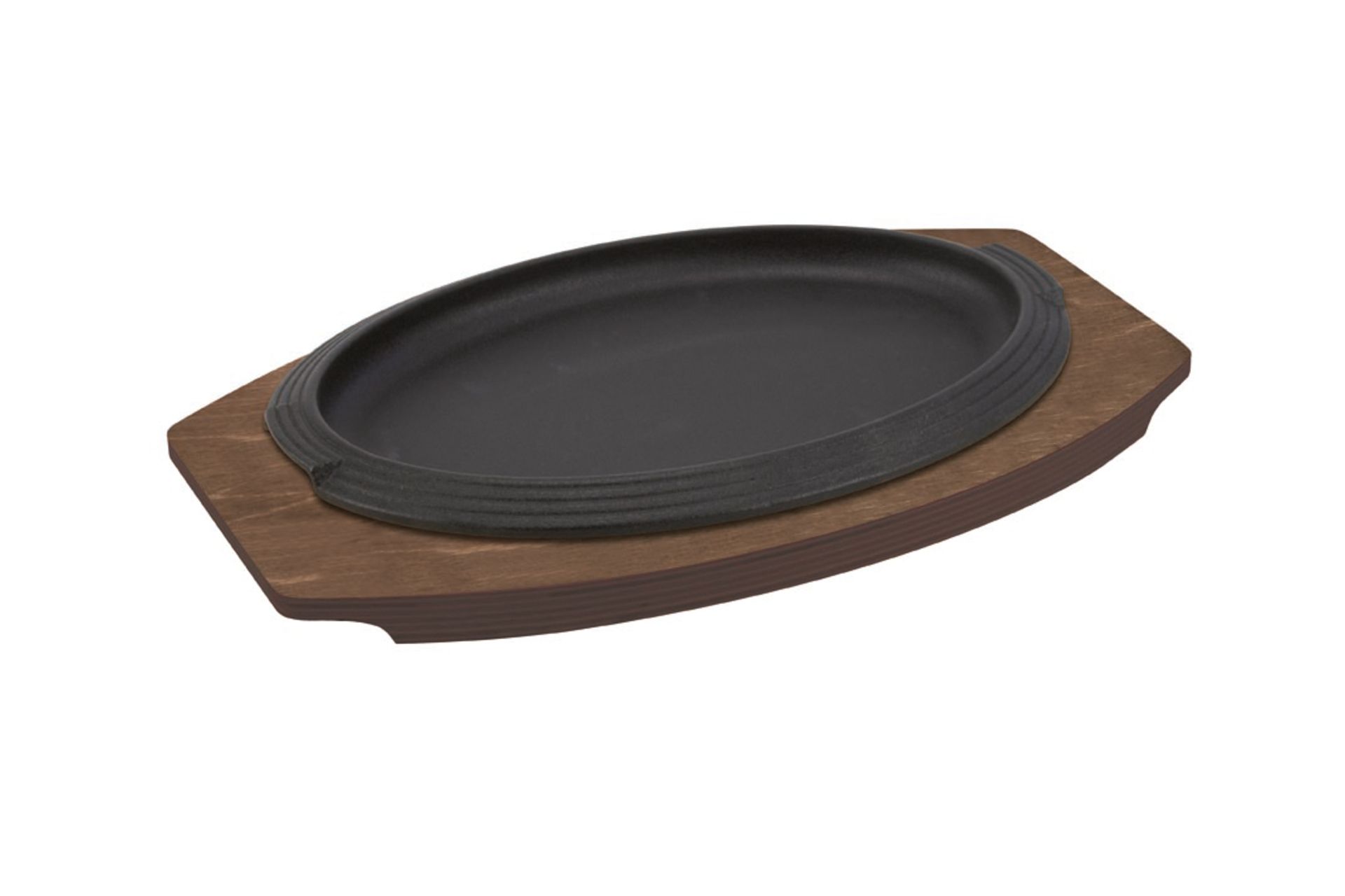 PIATTO OVALE CON BASE LEGNO