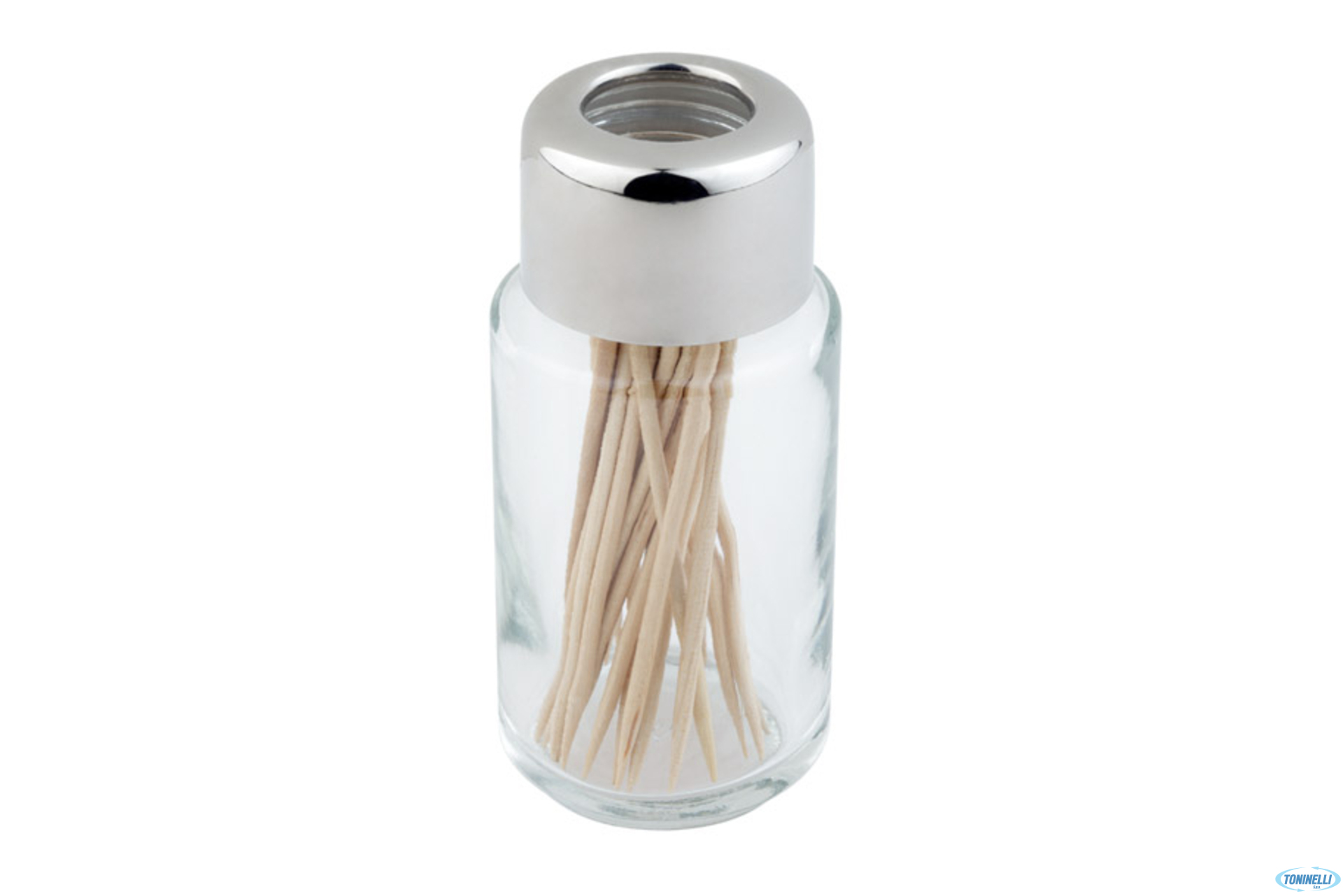 PORTA STUZZICADENTI - VETRO e INOX